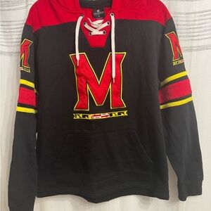 Colosseum Red and Black Hoodie with Yellow Details